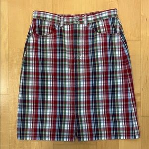 Eddie Bauer Cotton Plaid Skirt